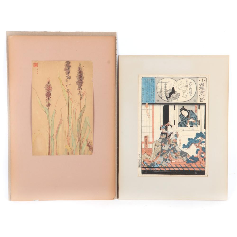 TWO JAPANESE ARTWORKS; KUNISADA