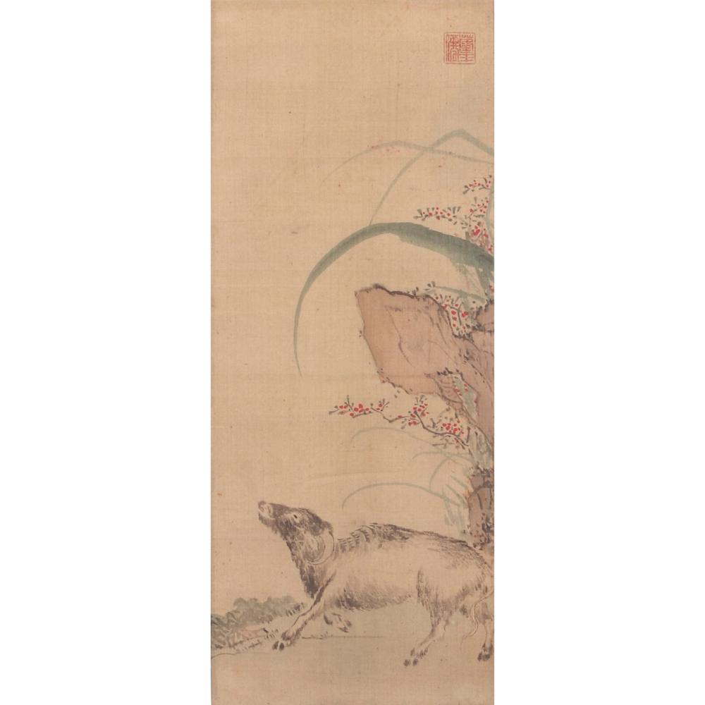 UNKNOWN EDO PERIOD JAPANESE WATERCOLOR 2d8c5d