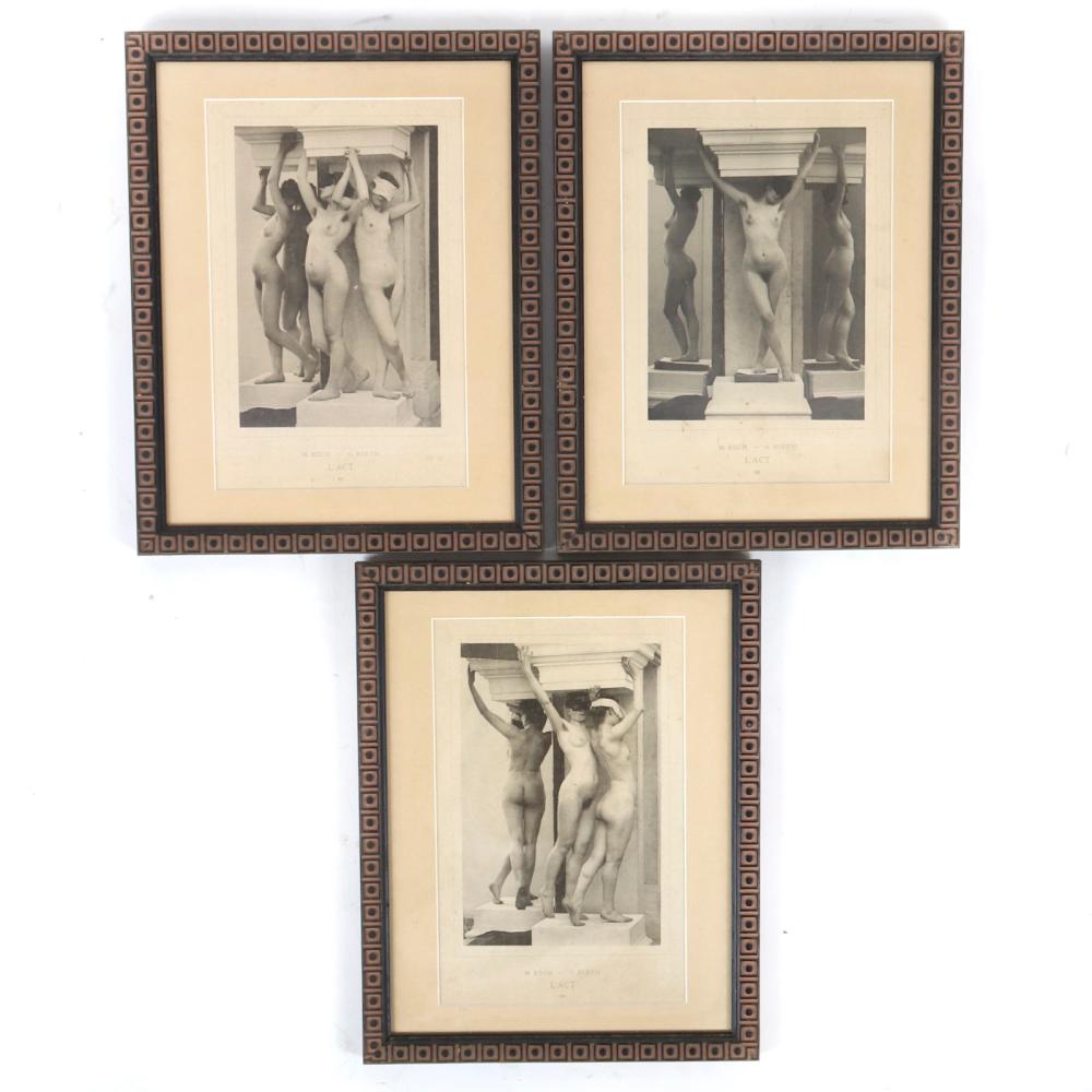 THE THREE GRACES SERIES OF 3 FRAMED
