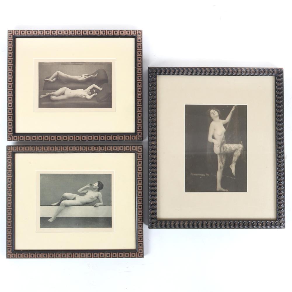 THREE VINTAGE RISQUE FEMALE NUDE 2d8ca5