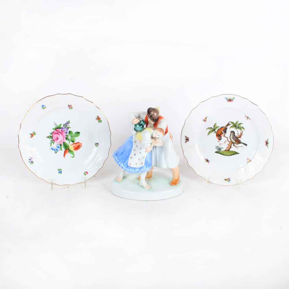 HEREND HUNGARY PORCELAIN 3PC  2d8d01