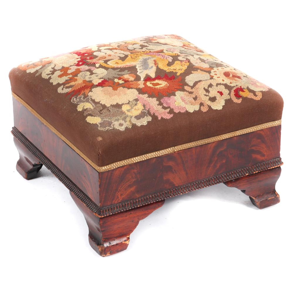 EMPIRE SQUARE FOOT STOOL WITH FRENCH 2d8d06