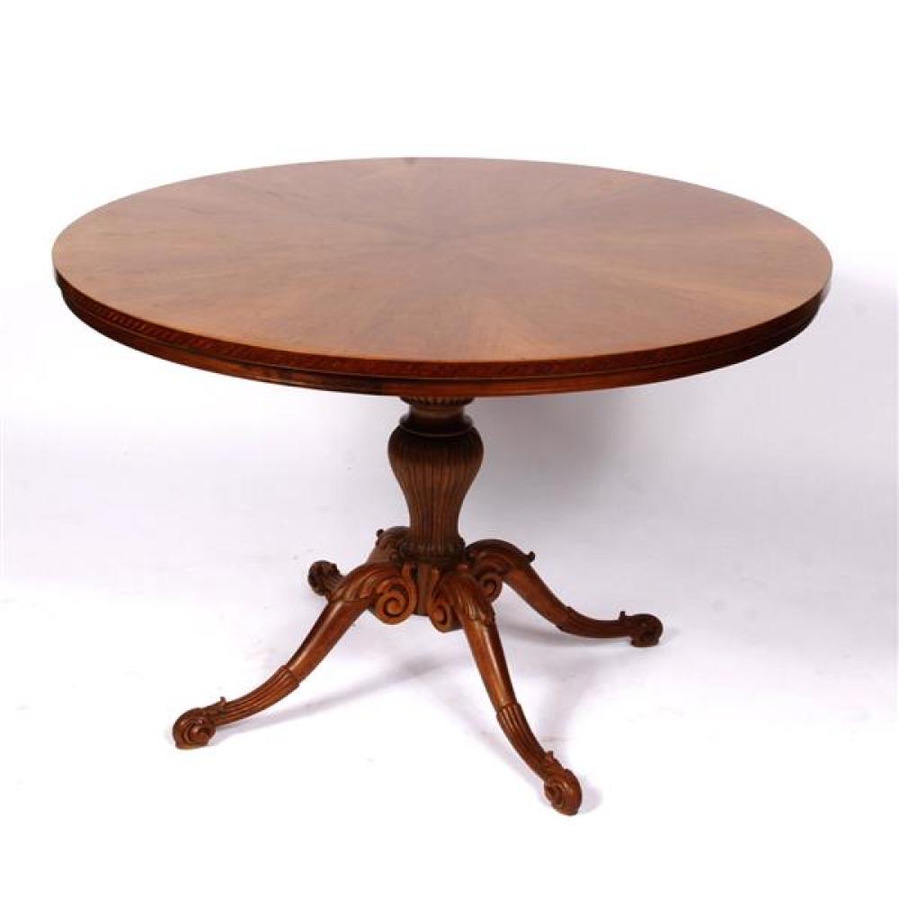 ANTIQUE ENGLISH ROUND BREAKFAST TABLE