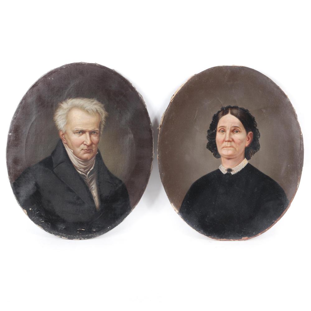 PAIR EARLY AMERICAN SCHOOL 19TH