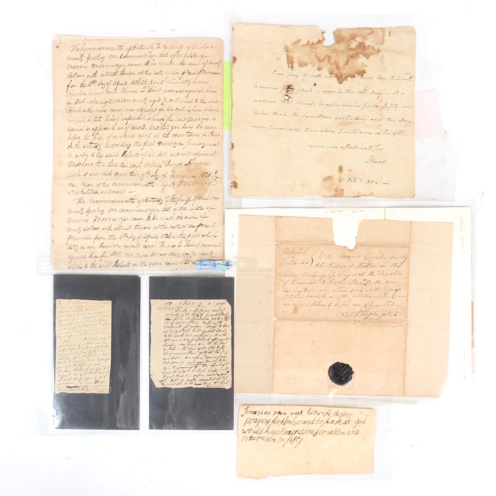 SIX 18TH 19TH CENTURY LETTERS  2d8d16