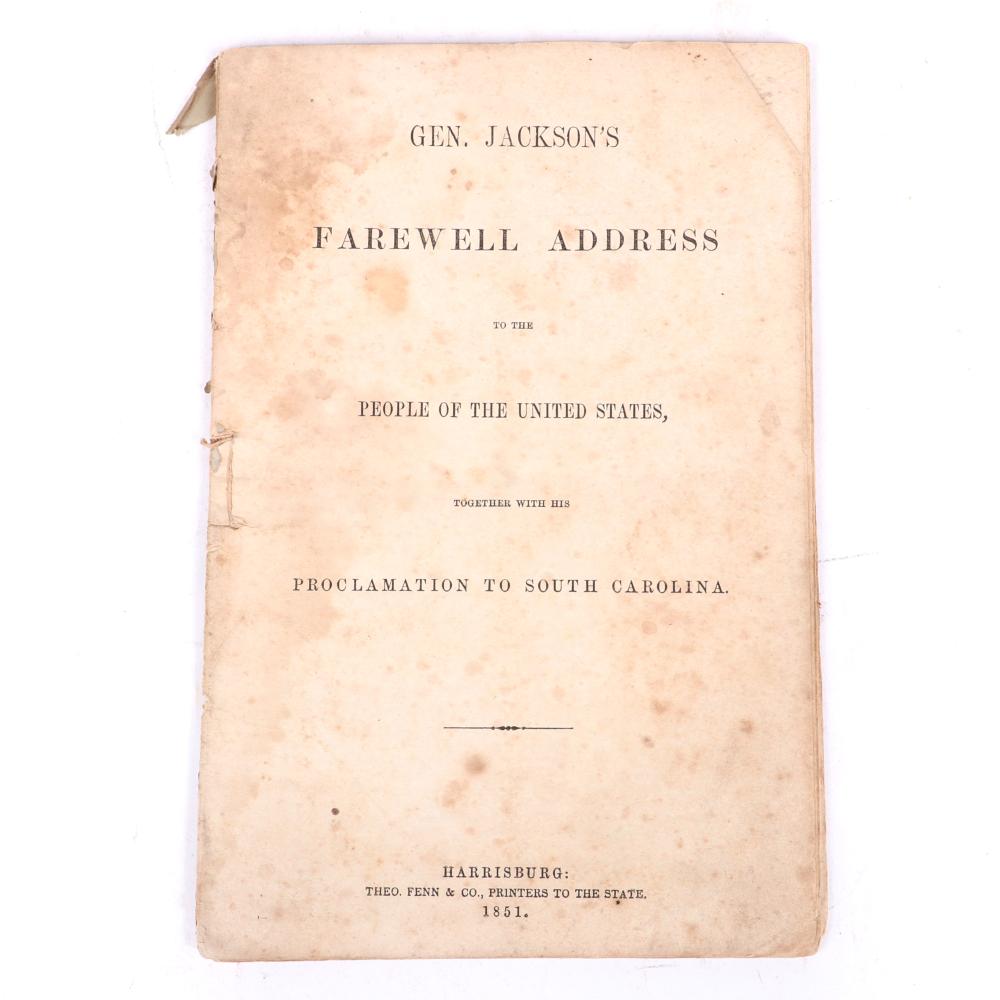 GEN ANDREW JACKSON S 1851 FAREWELL 2d8d2c