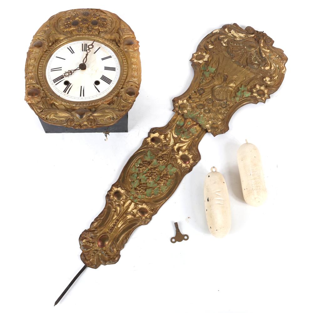 ANTIQUE DUTCH WAG ON WALL CLOCK 2d8d97