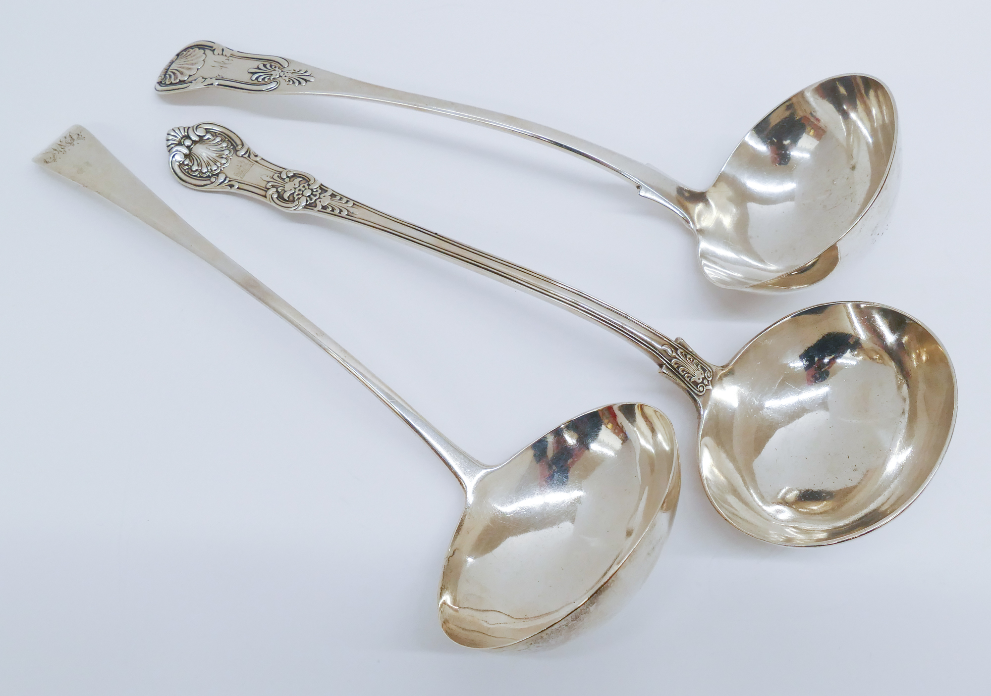 3pc Antique English Sterling Ladles  2d9926