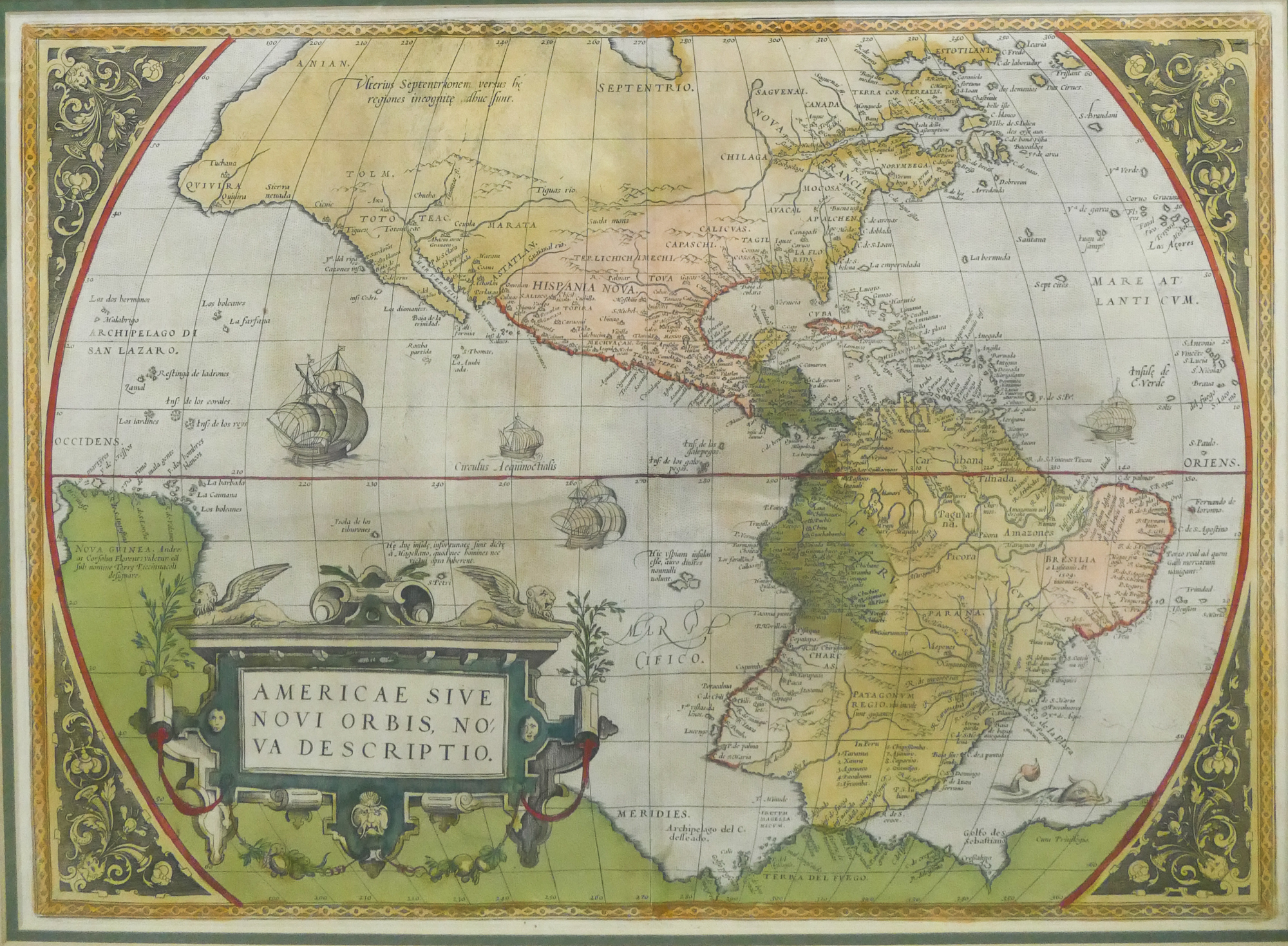 Abraham Ortelius 16th Cent Americae 2d9a1e