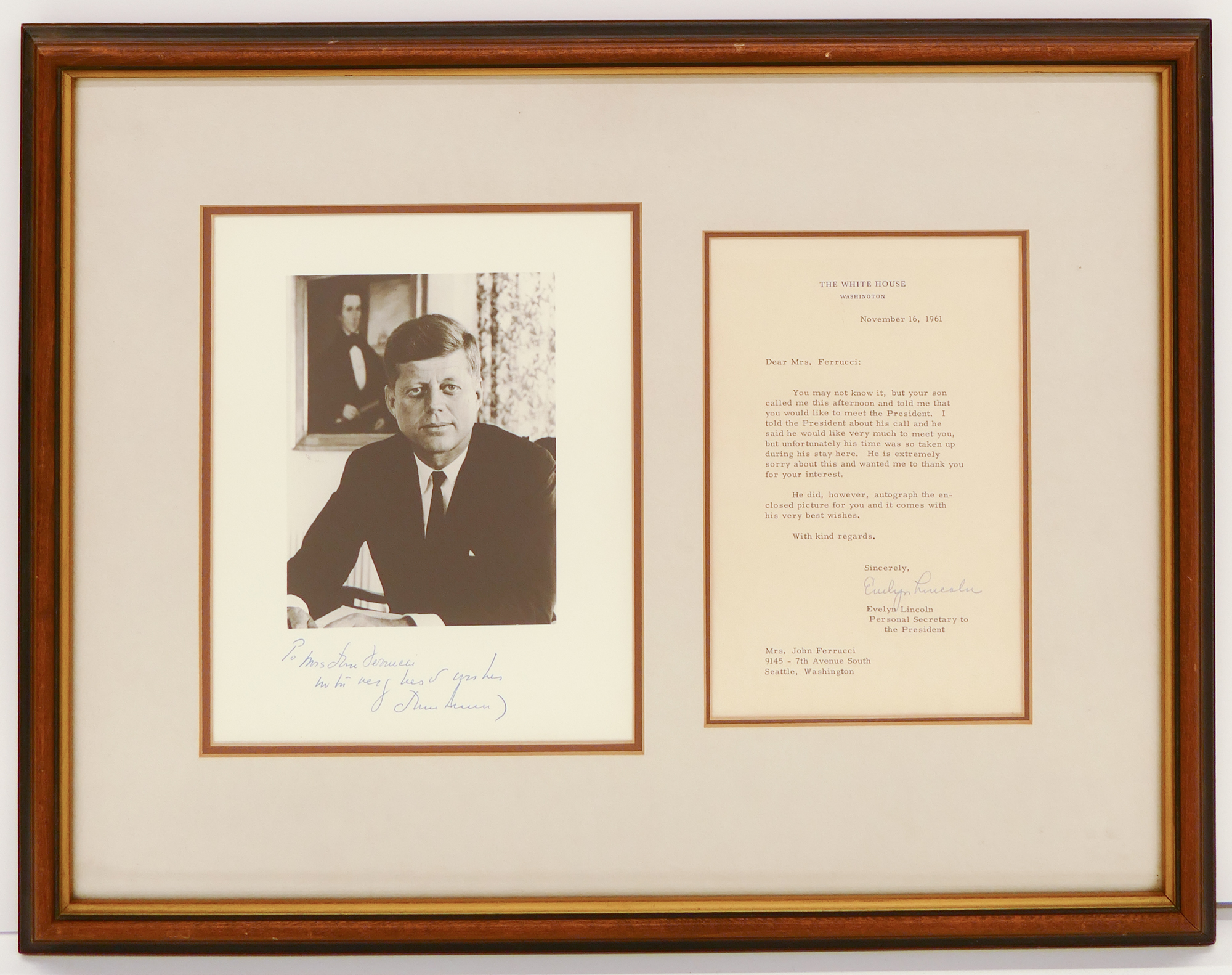 John F Kennedy Secretary Signed 2d9a51