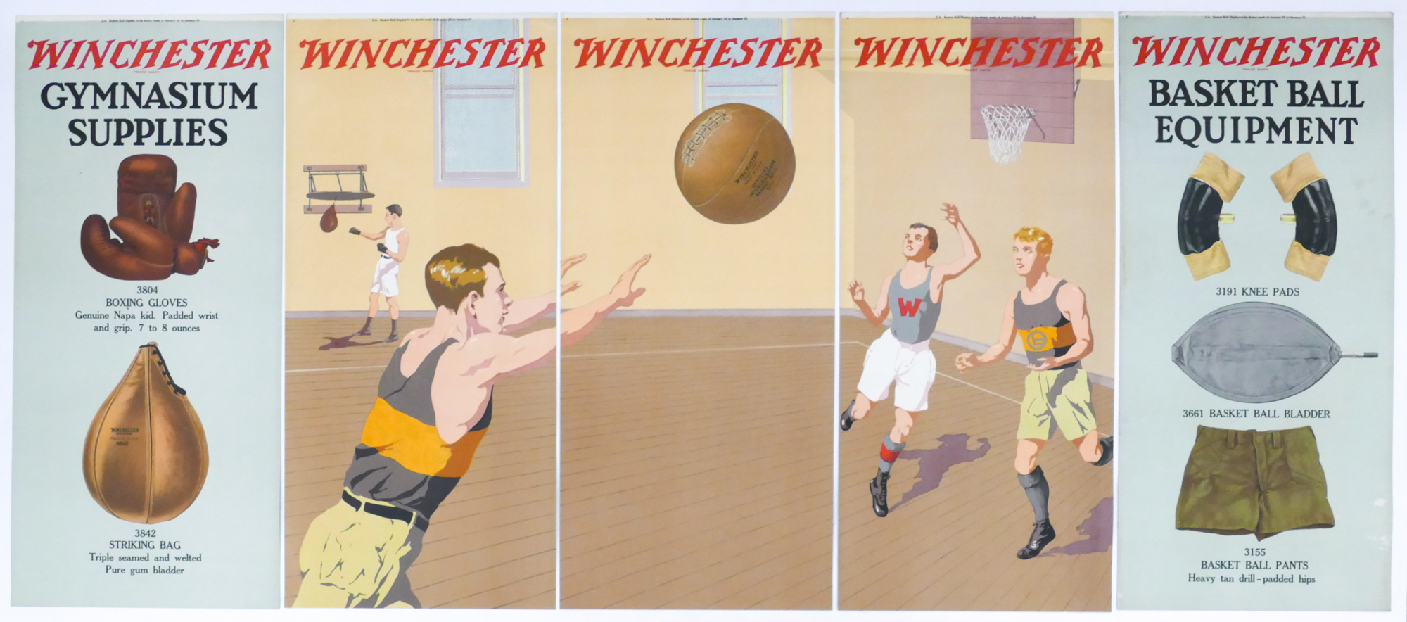 1920's Winchester 5 Panel Advertising