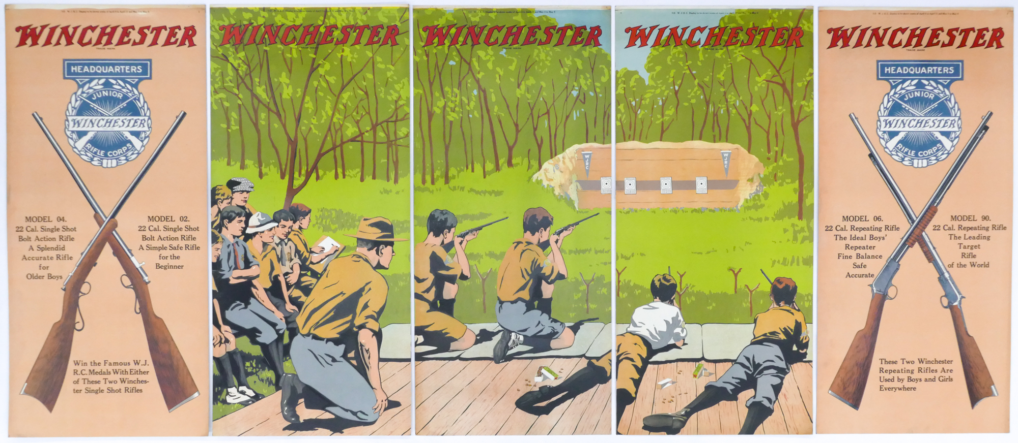 1920's Winchester 5 Panel Advertising