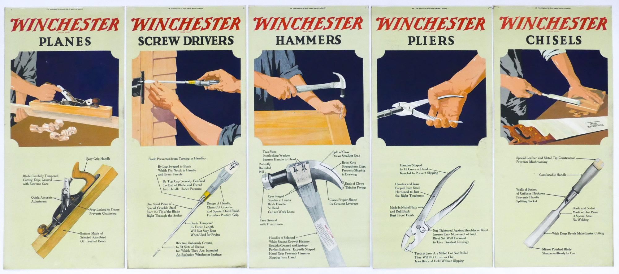 1920s Winchester 5 Panel Advertising