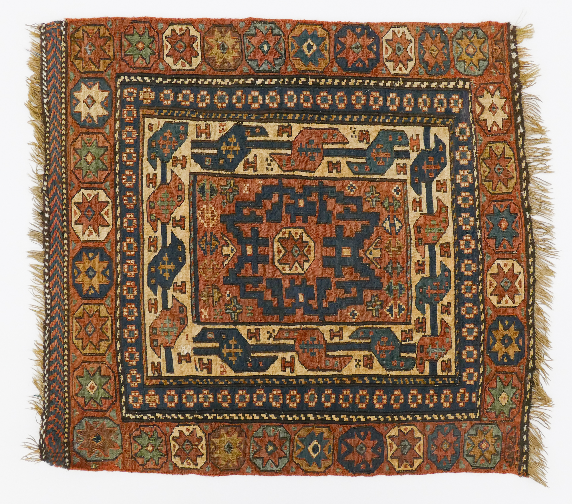 Antique Caucasian Kilim Oriental