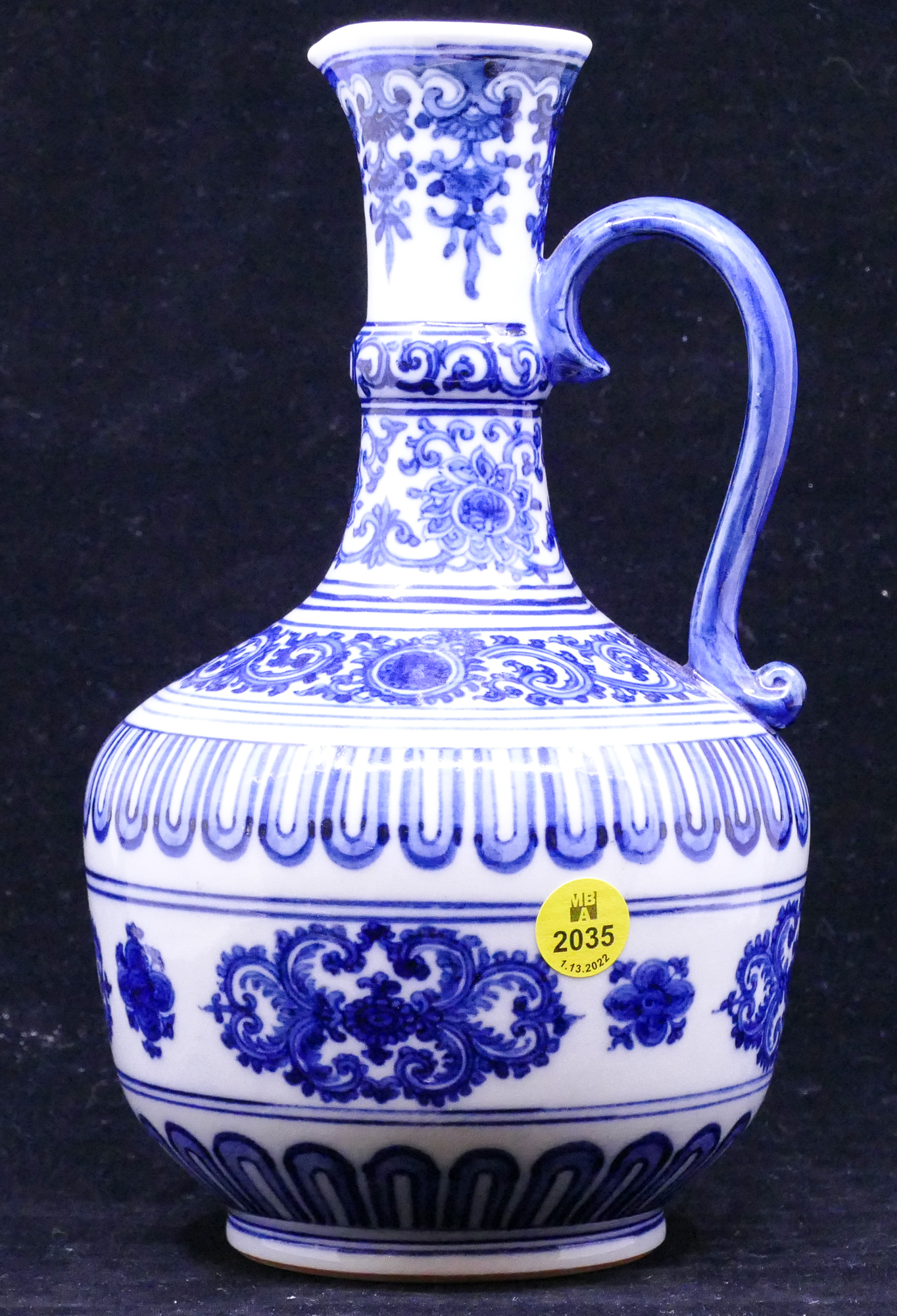 Chinese B&W Porcelain Decorated