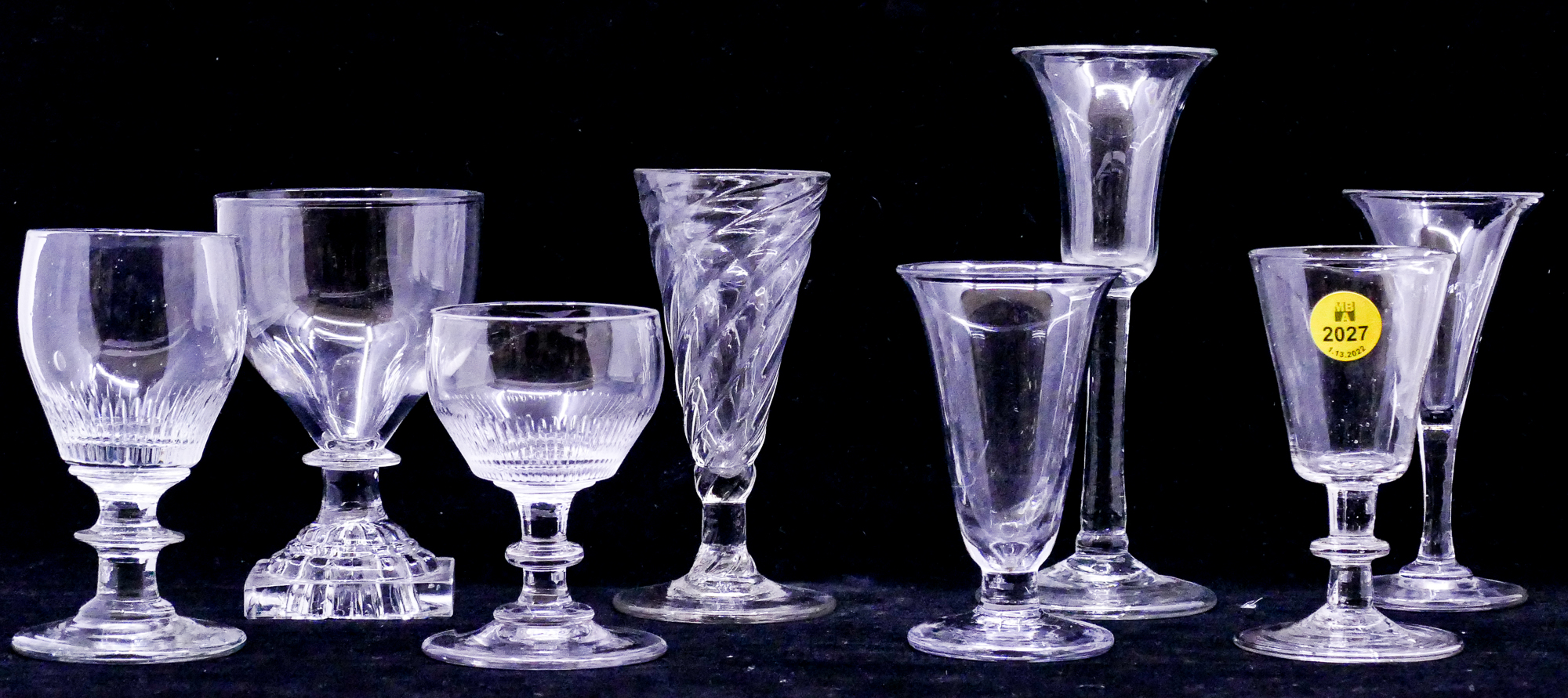 8pc MISC English Georgian Glass