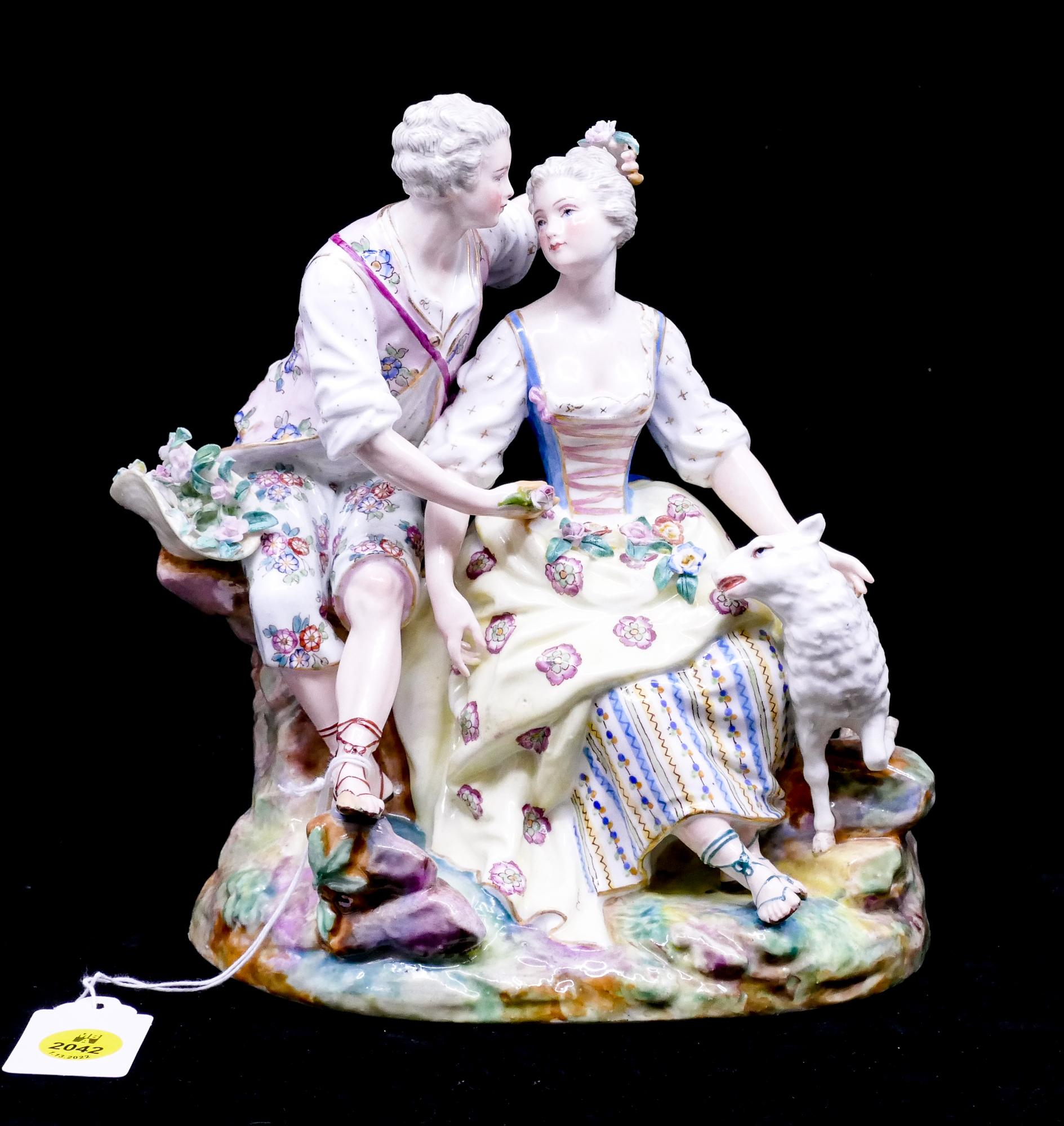 Antique Meissen Porcelain Courting