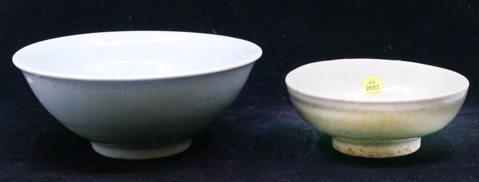 2pc Chinese Qing Celadon Porcelain