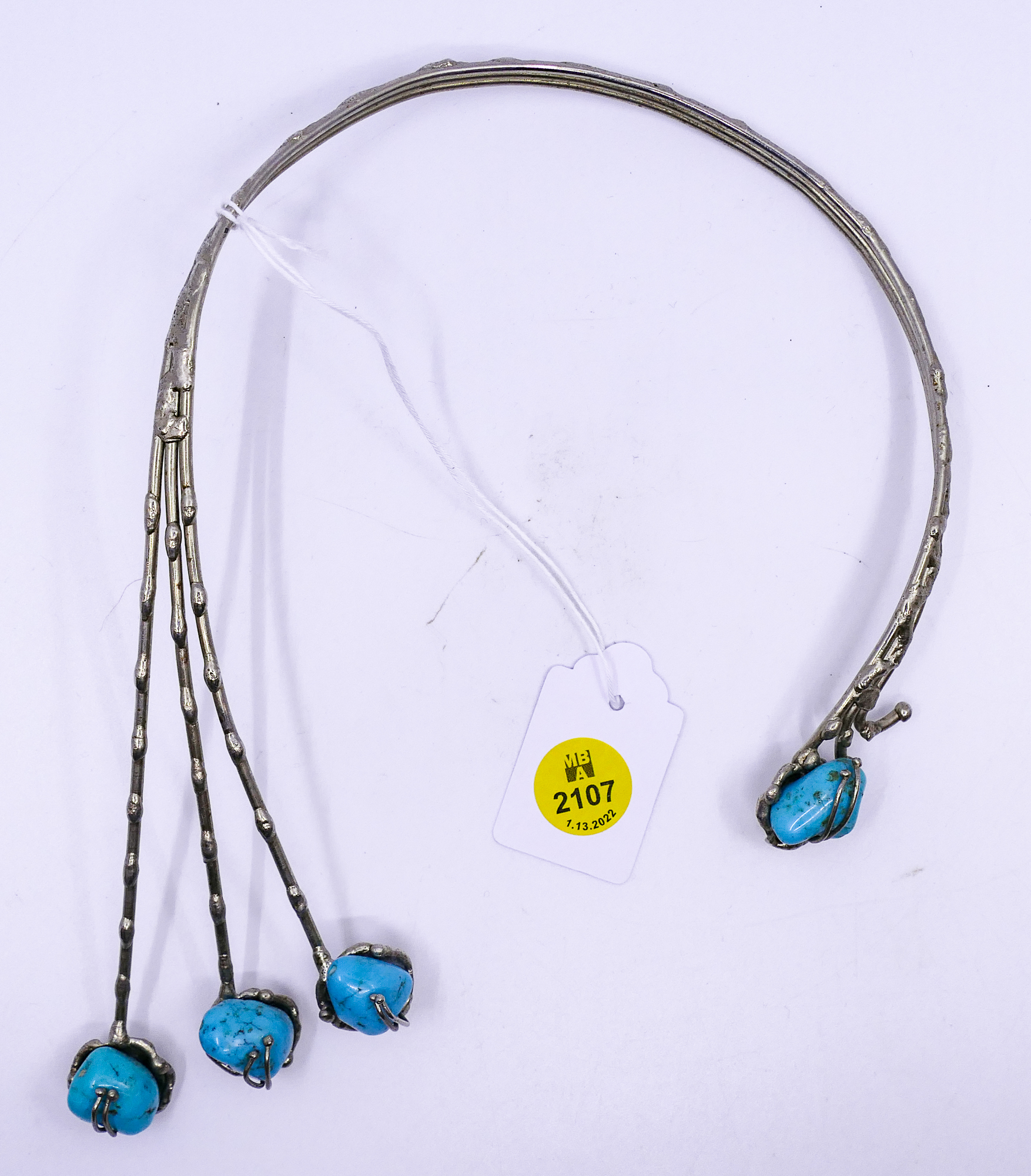 Southwest Modernist Turquoise Necklace-