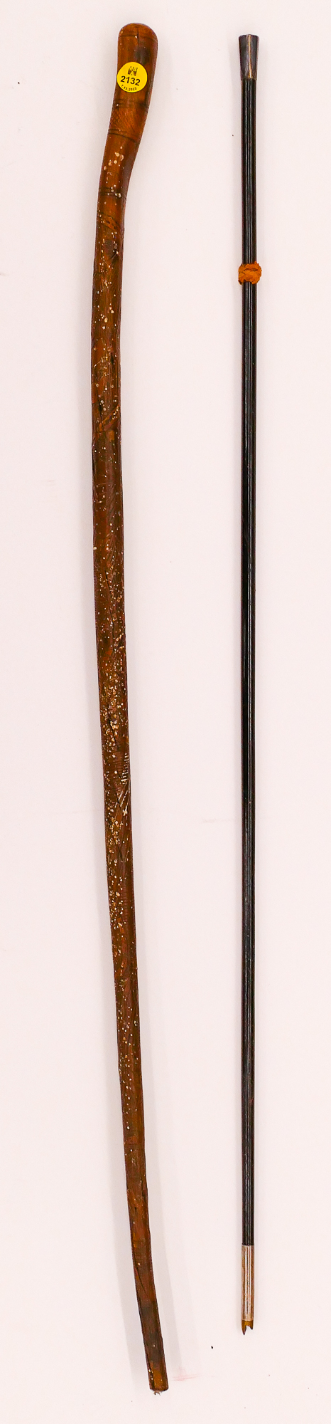 2pc Antique Walking Sticks- 33 and