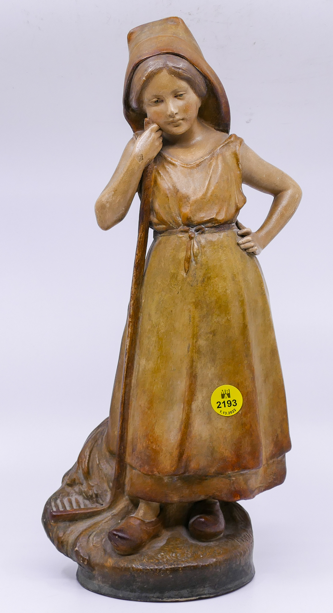 Goldscheider Ceramic Dutch Woman Figure-