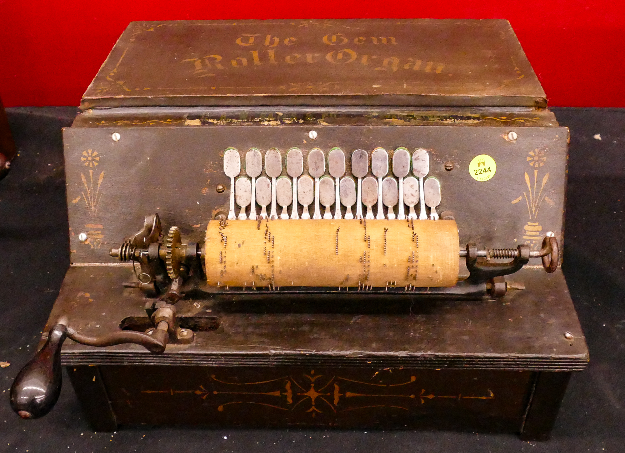 Antique GEM Roller Organ- working