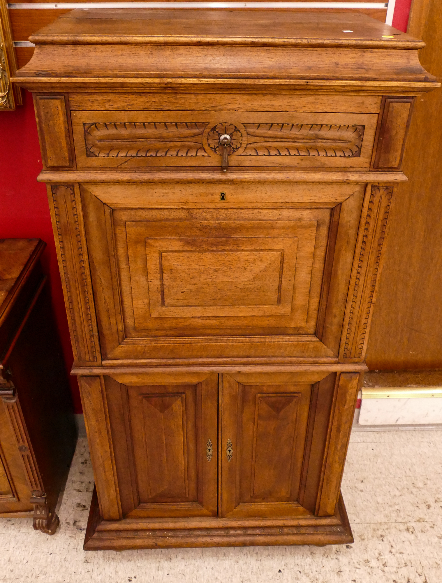 Antique English Oak Secretaire 2d9e9f