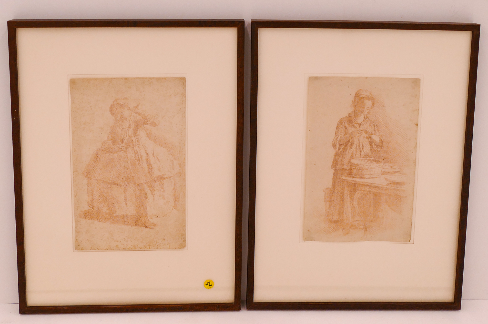 2pc European 17th Century Female 2d9f11