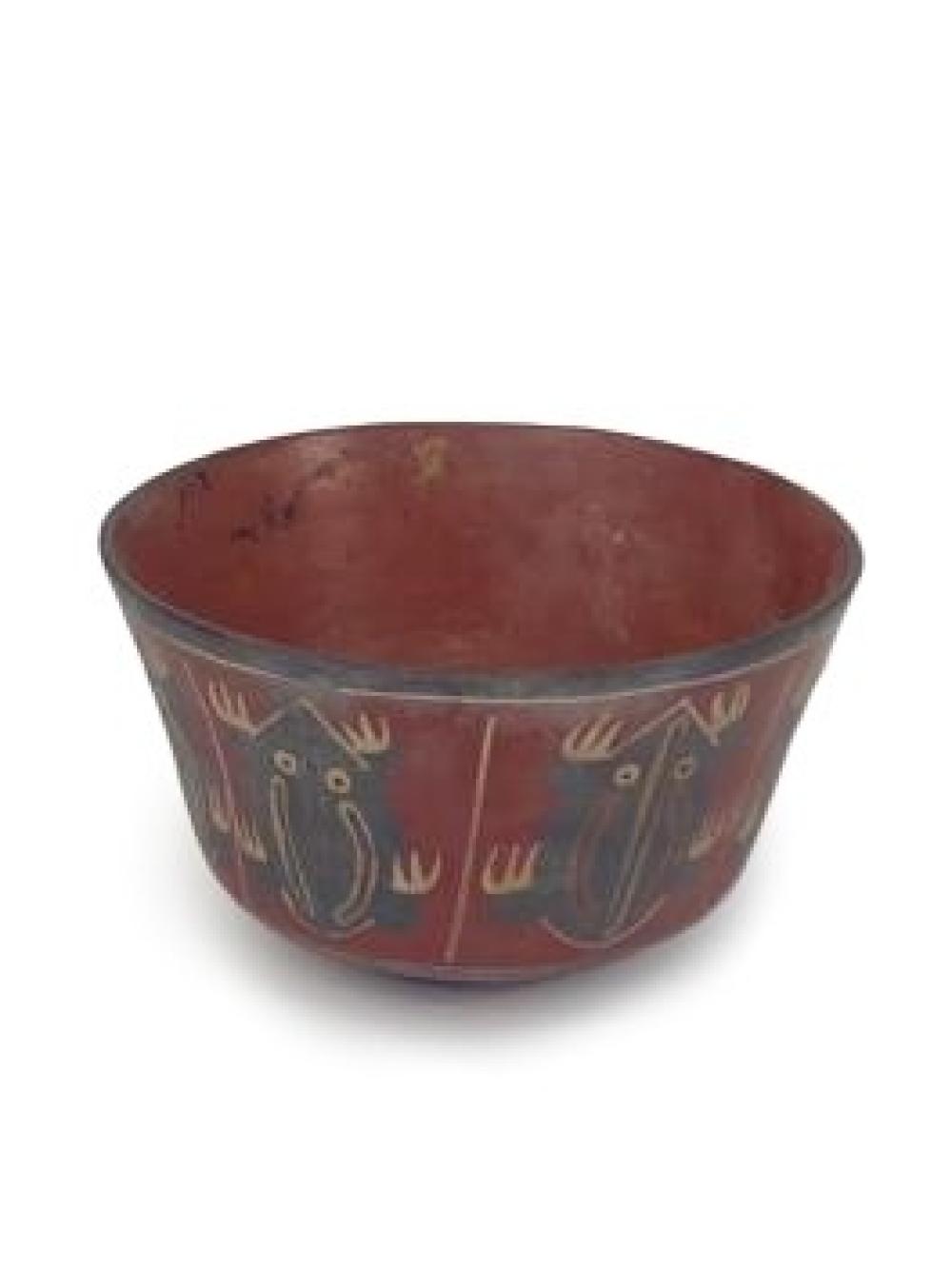NAZCA POLYCHROME BOWL WITH FROG 2d79d5
