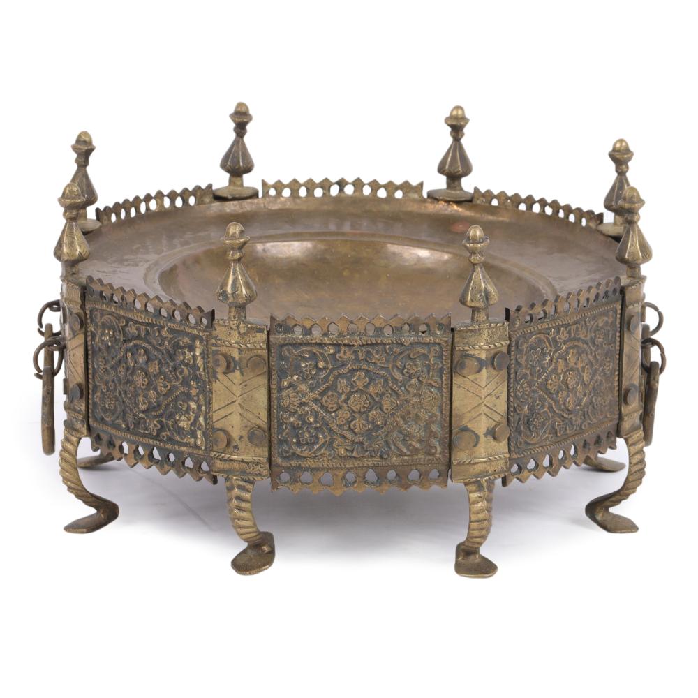 ANTIQUE PERSIAN BRONZE / BRASS BRAZIER