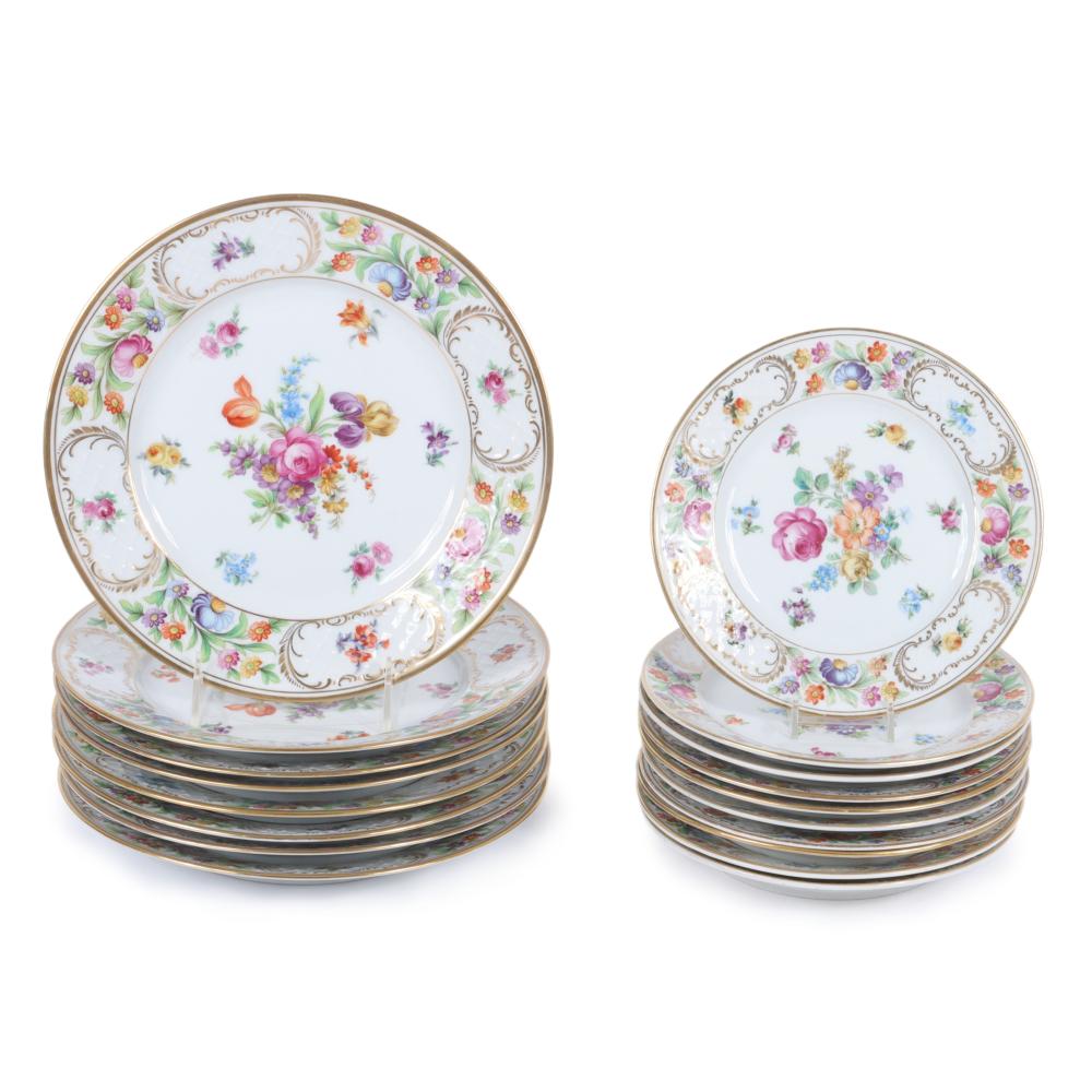 SCHUMANN BAVARIAN DRESDEN FLOWERS PORCELAIN