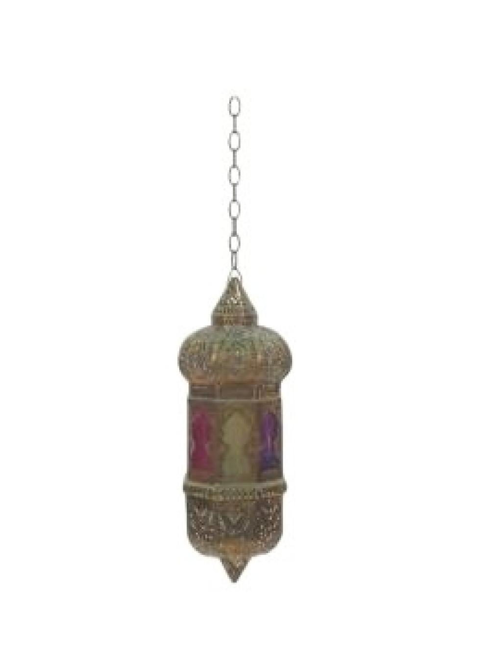 TURKISH PIERCED BRASS HANGING LANTERN 2d7aaf