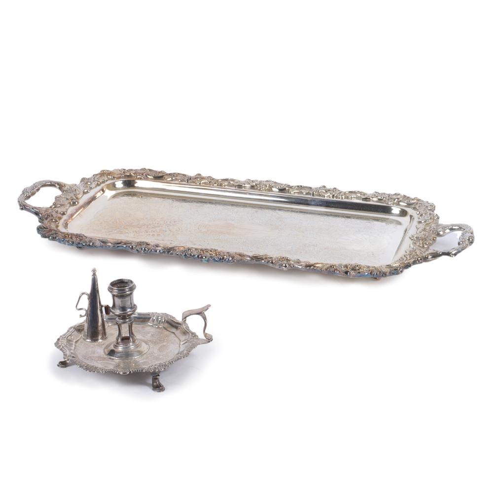 ENGLISH SILVER PLATED 2PC.; SHEFFIELD