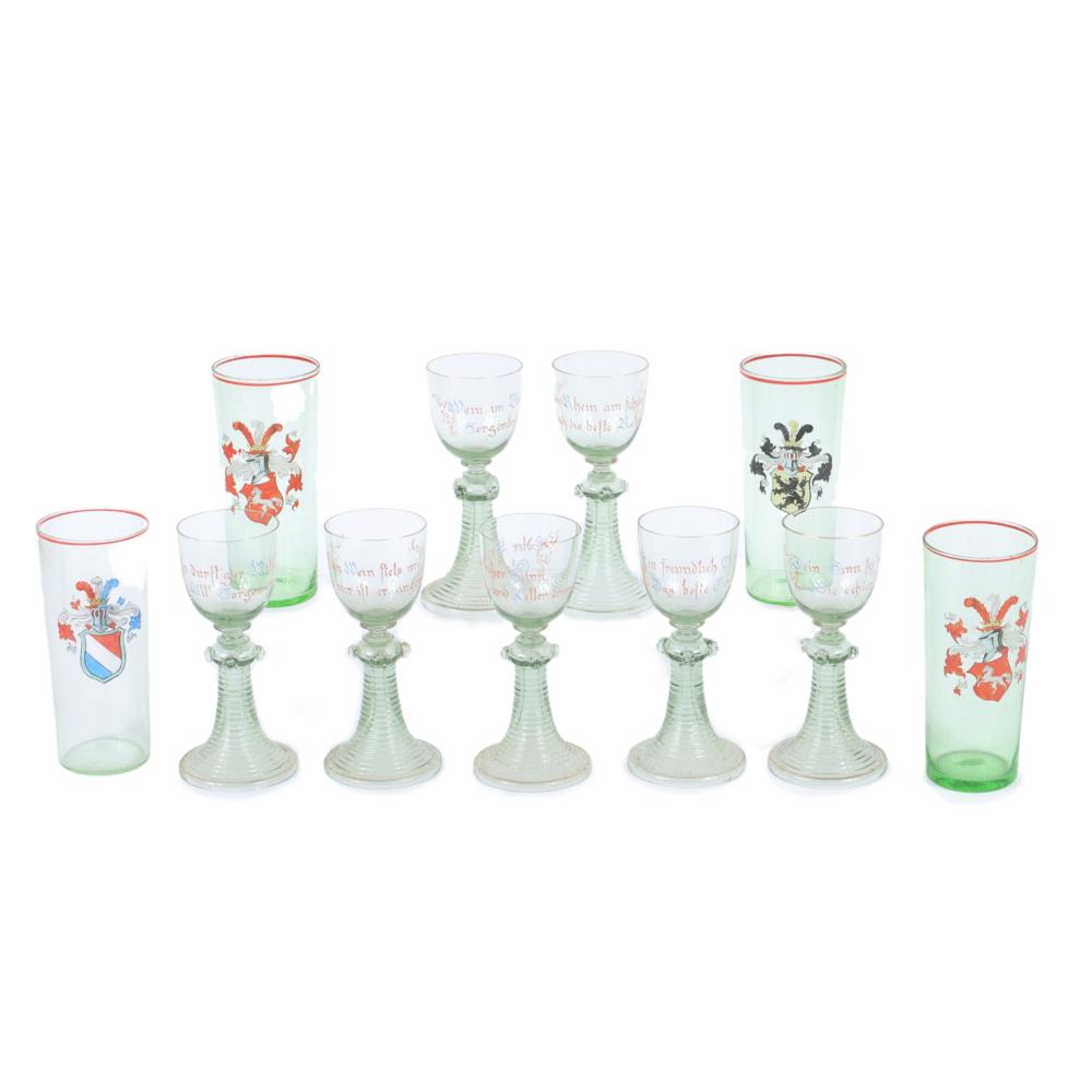 VINTAGE 11PC GERMAN GLASSWARE: