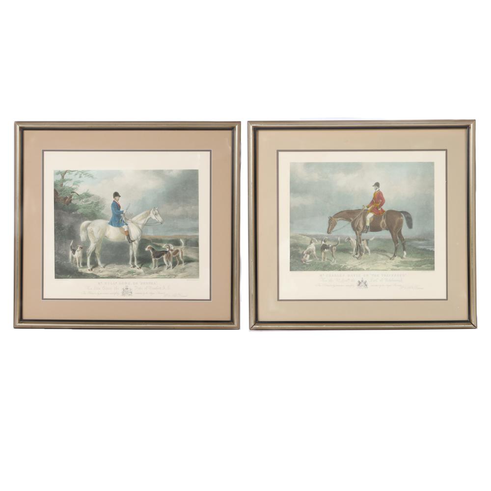 TWO EQUESTRIAN ENGLISH HUNT SCENE 2d7adc