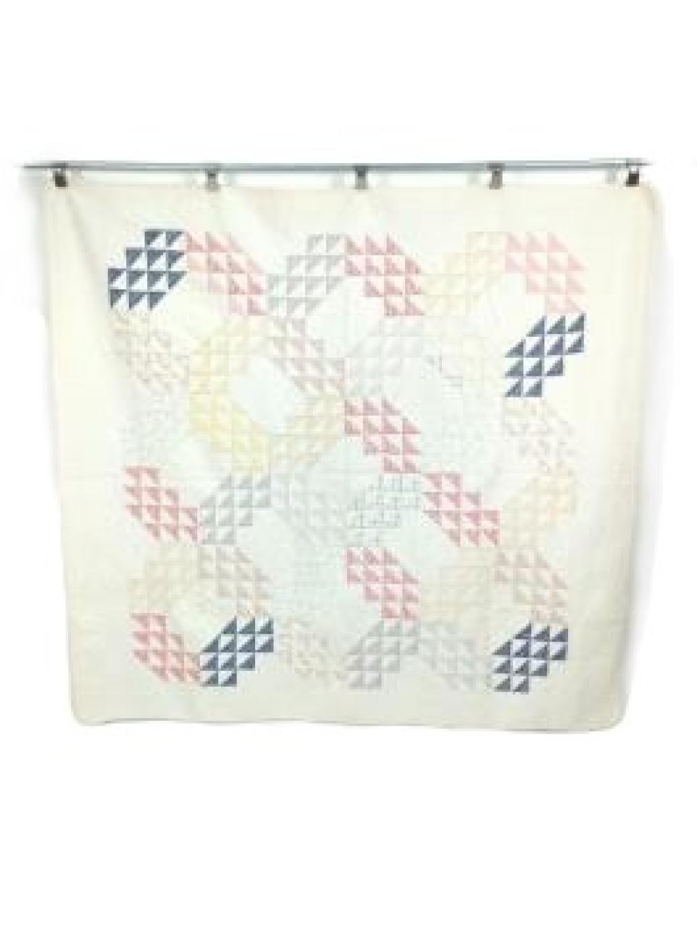 VINTAGE QUILT WITH HAND PIECED 2d7ae5