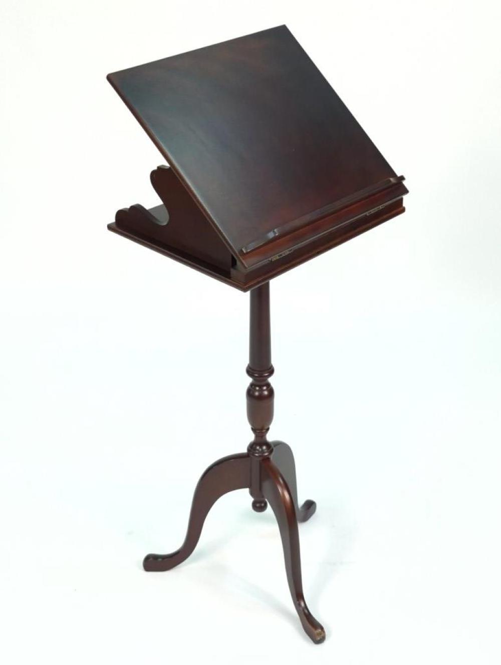 FOLDING MAHOGANY BOOK STAND SLANT