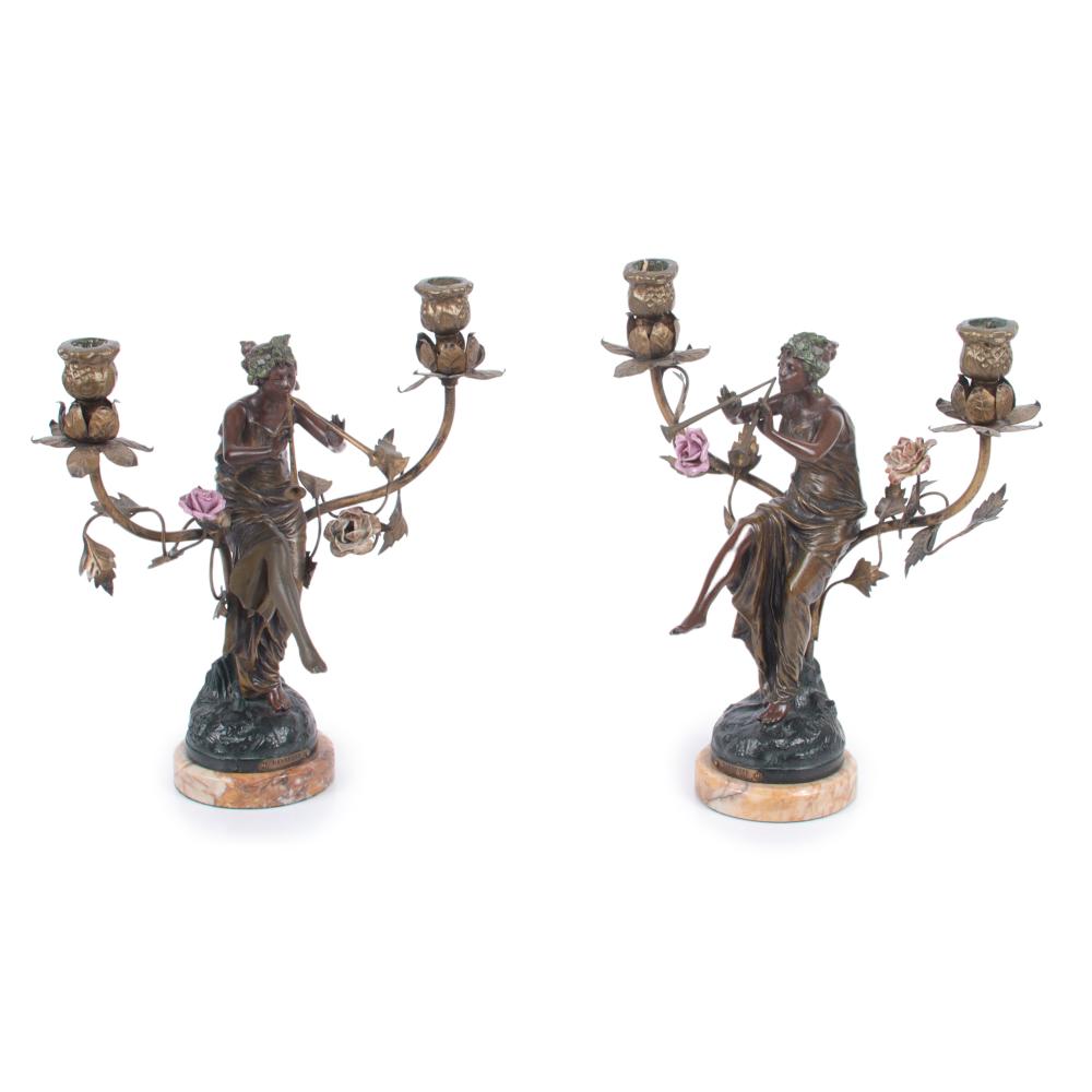 PAIR FRENCH ART NOUVEAU DANSEUSE  2d7b1a