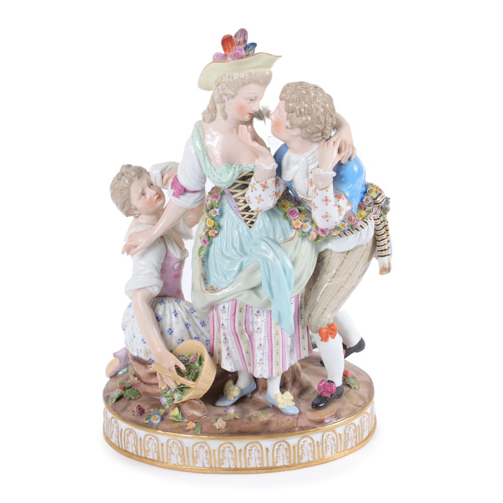 MEISSEN PORCELAIN FIGURE GROUP  2d7f8b