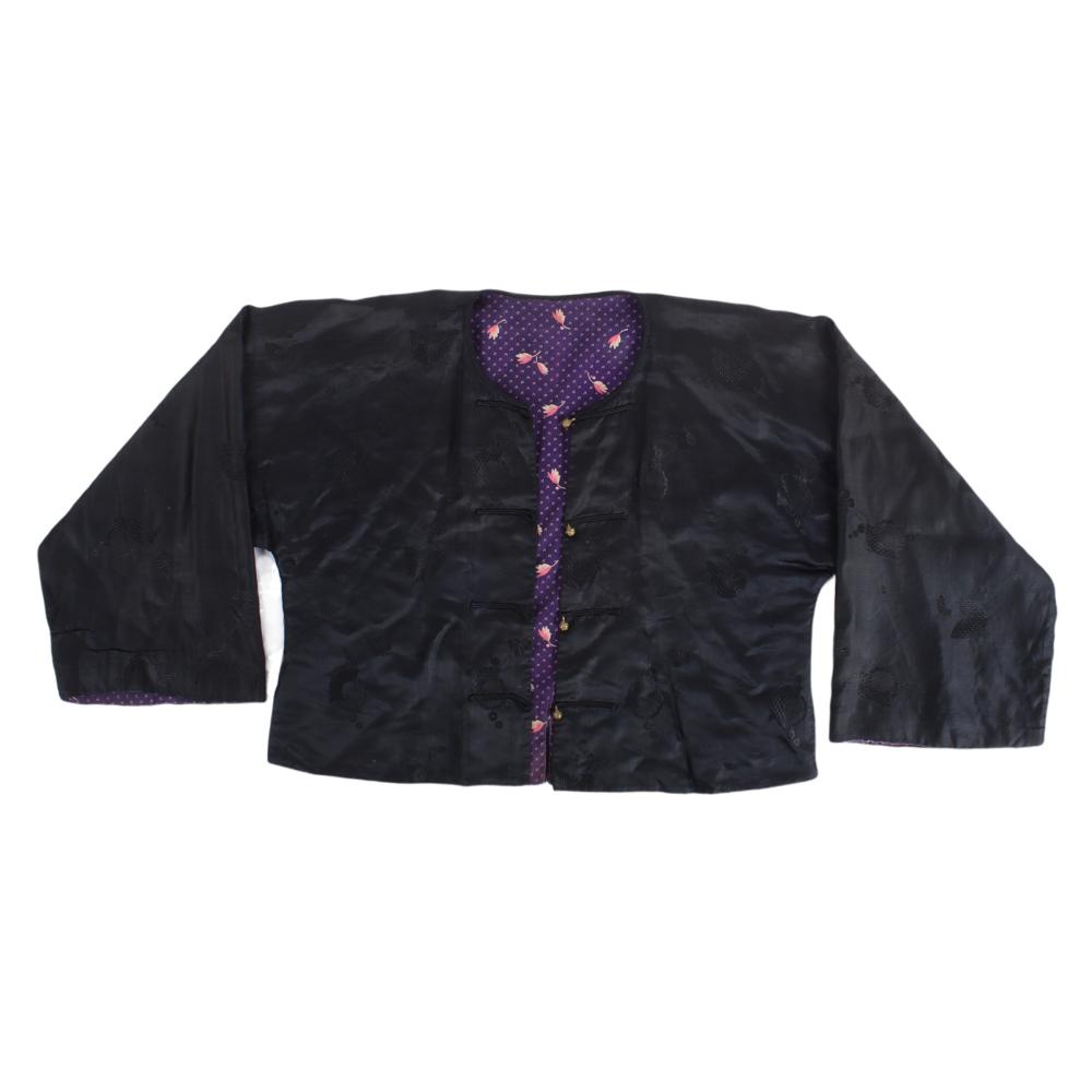 CHINESE BLACK SILK MEN'S JACKET