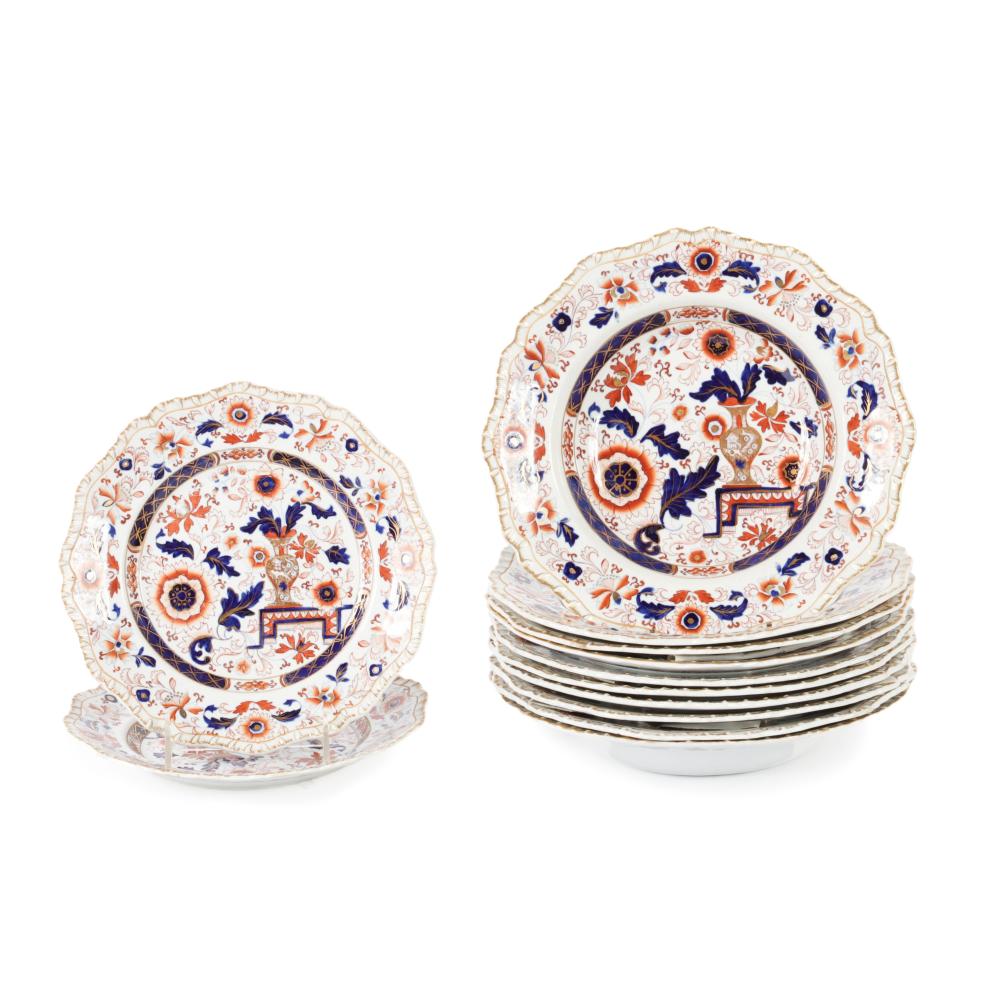 ENGLISH IRONSTONE IMARI PATTERN 12PC.