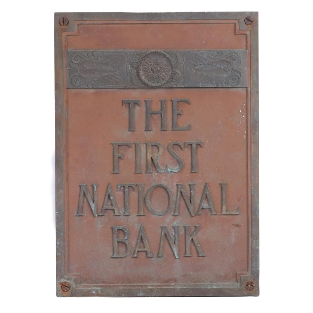 THE FIRST NATIONAL BANK BRONZE