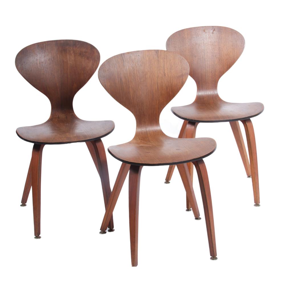 THREE NORMAN CHERNER PLYCRAFT WALNUT 2d806f