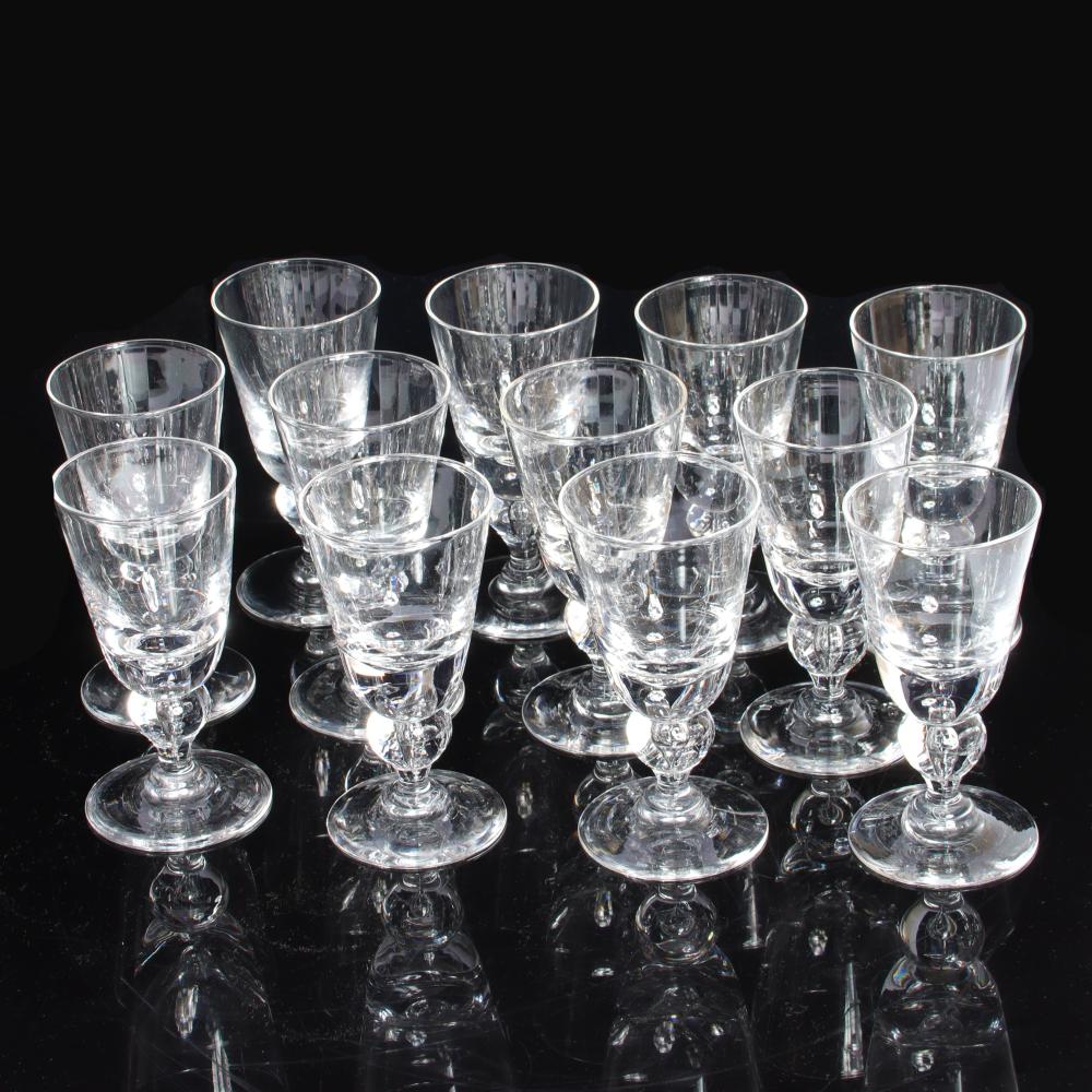 STEUBEN CRYSTAL TEARDROP GOBLETS 2d83bb