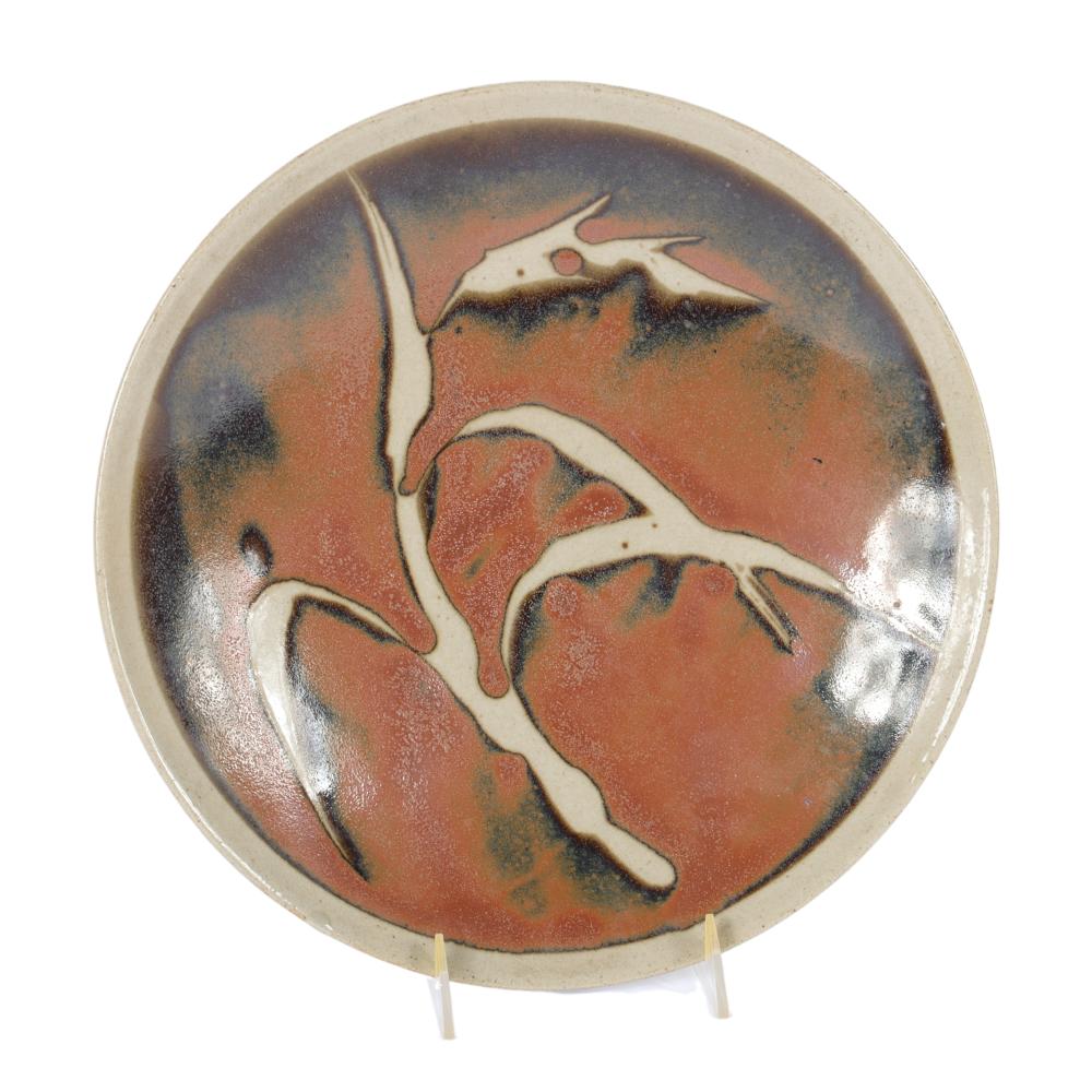 JAPANESE STONEWARE CHARGER PLATE