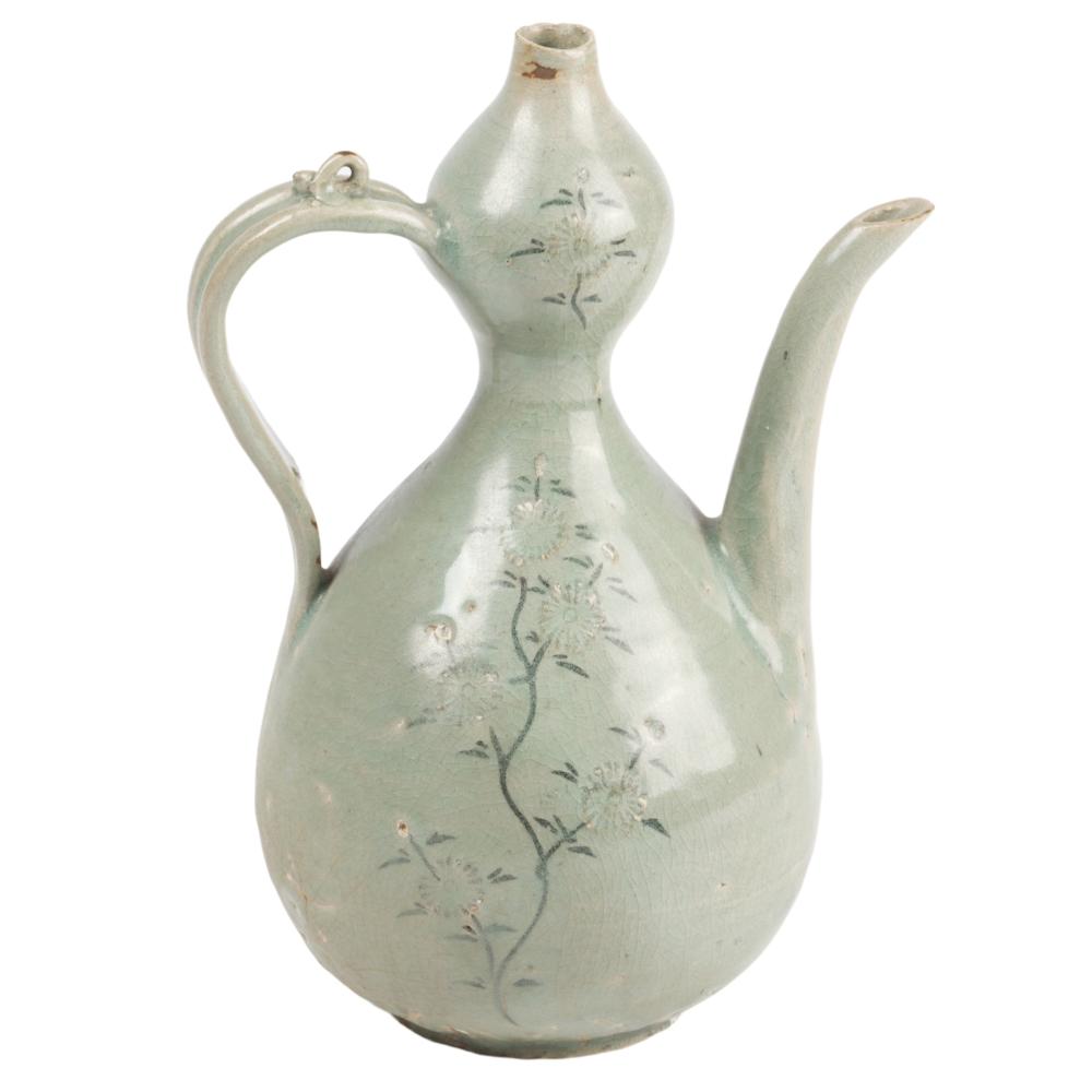 KOREAN CELADON GLAZE GOURD SHAPE 2d8603