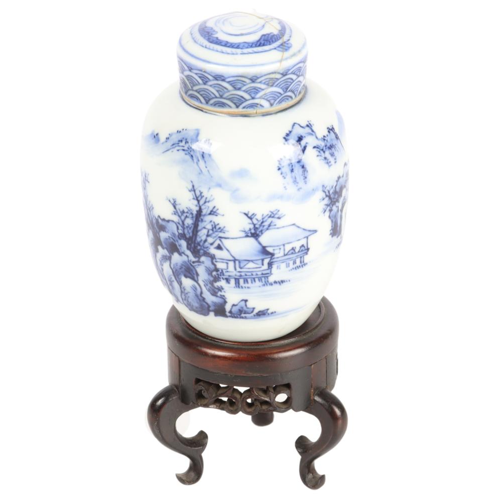 SMALL CHINESE PORCELAIN BLUE AND 2d8614