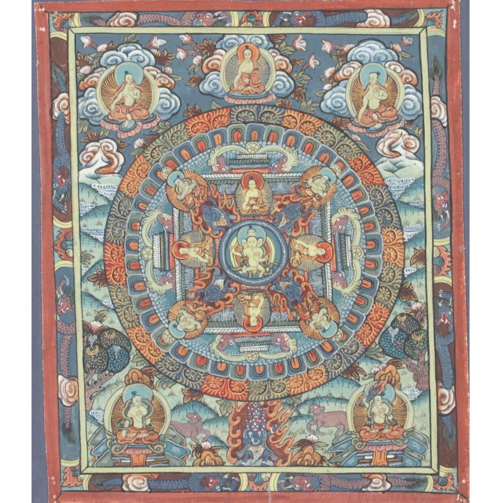 SINO-TIBETAN BUDDHIST THANGKA MANDALA