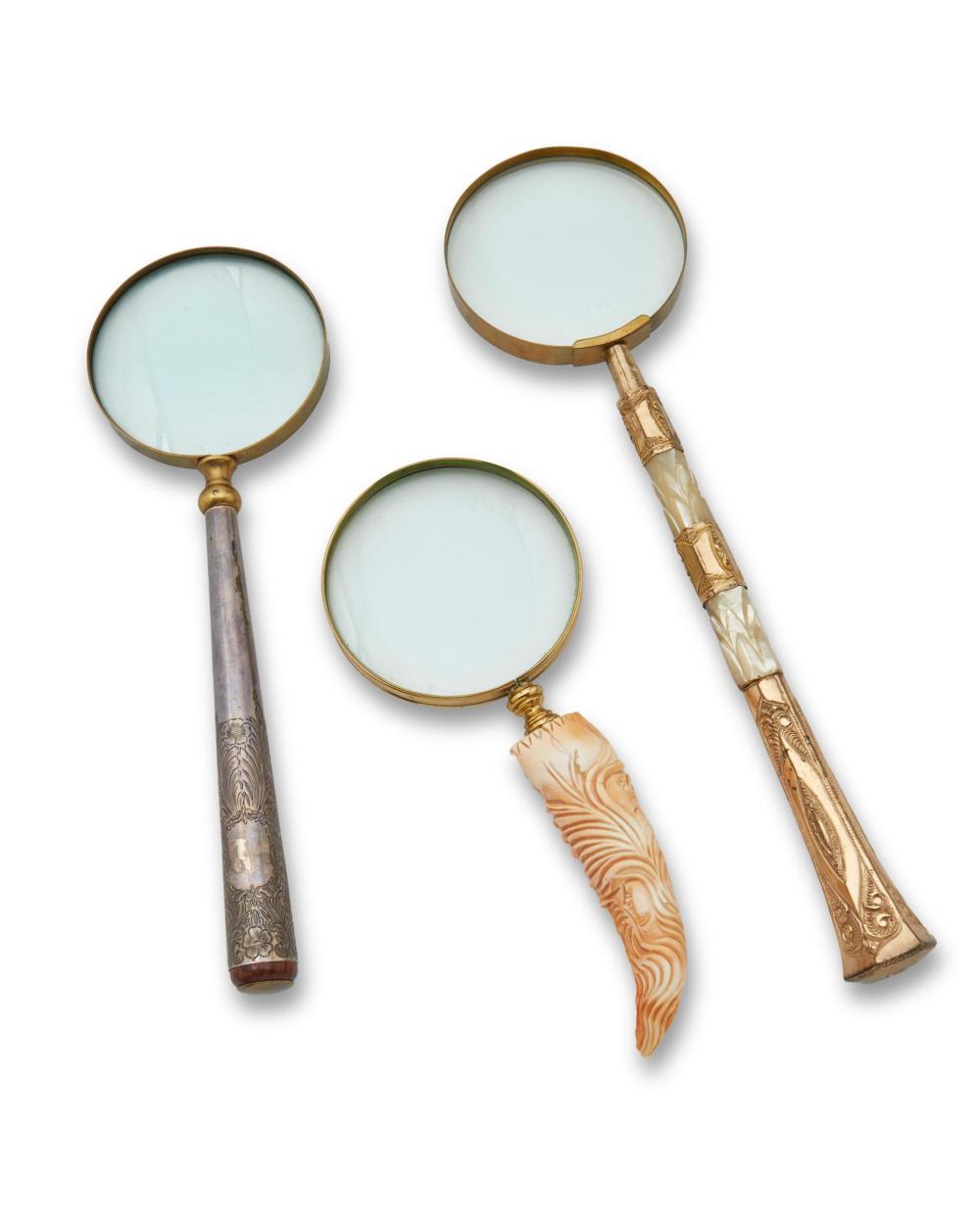 THREE MAGNIFYING GLASSESThree magnifying 2dafc1