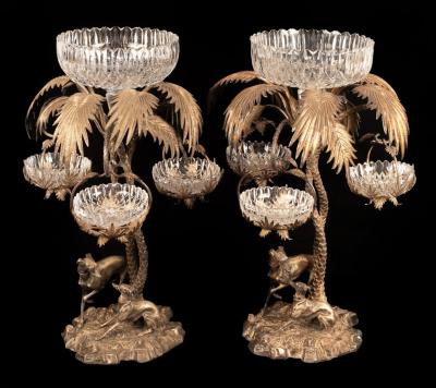 A pair of silver plated table centrepieces  2db063